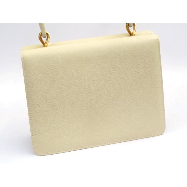 □美品□ モラビト ヴァンドーム ハンド バッグ ホワイト レザー  