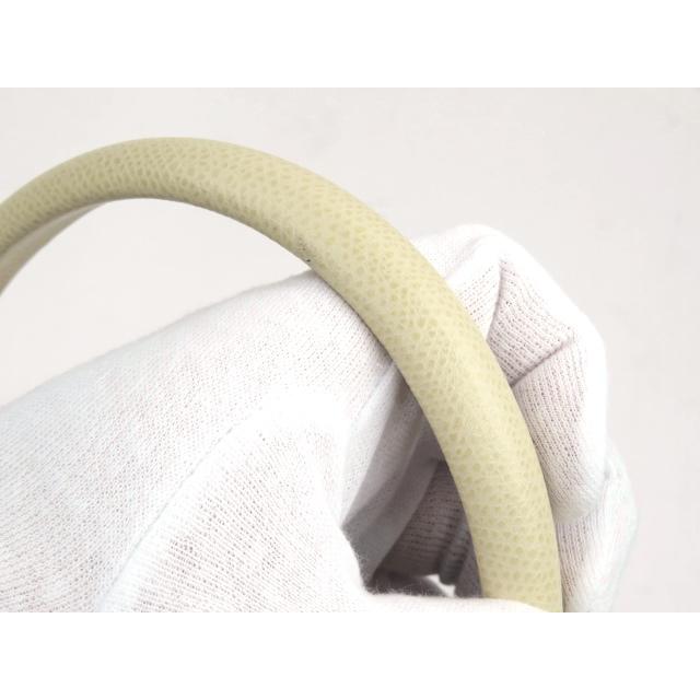 □美品□ モラビト ヴァンドーム ハンド バッグ ホワイト レザー  