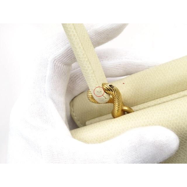 □美品□ モラビト ヴァンドーム ハンド バッグ ホワイト レザー  