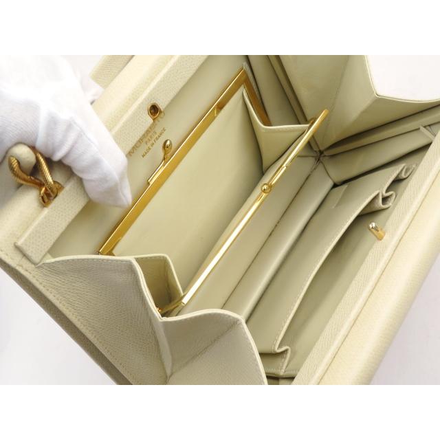 □美品□ モラビト ヴァンドーム ハンド バッグ ホワイト レザー  