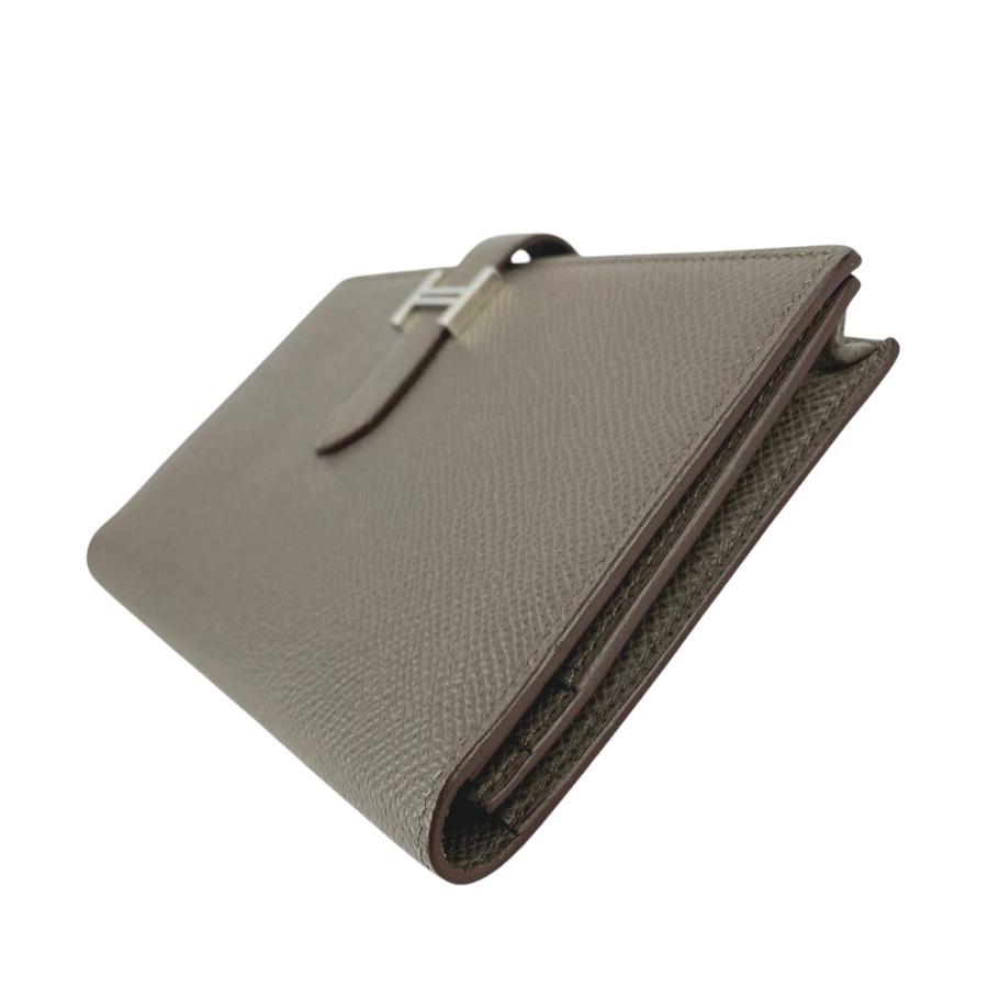 HERMES エルメス べアンスフレ エプソン エタン 長財布 HERMES エルメス ベアンスフレ エタン シルバー金具 長財布（小銭入れ