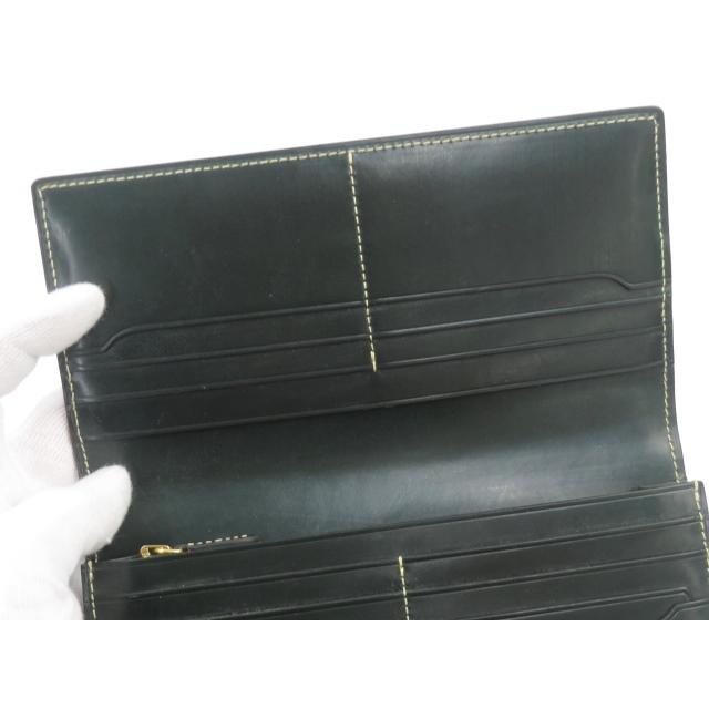 □美品□ ガンゾ 長財布 レザー ダークグリーン 【23118】 : LOOPLAND  