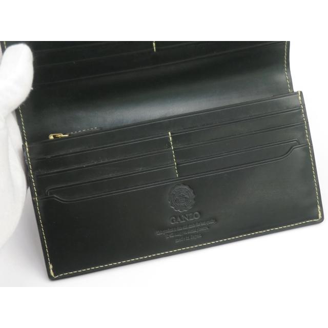 □美品□ ガンゾ 長財布 レザー ダークグリーン 【23118】 : LOOPLAND