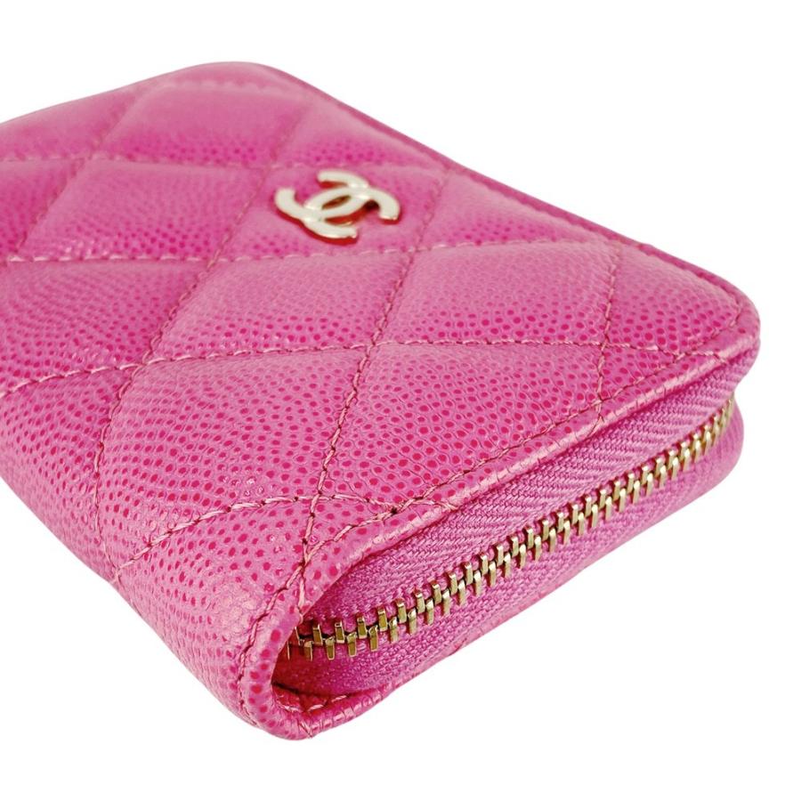 ■美品■　シャネル コインケース 小銭入れ ココマーク マトラッセ キャビア SS ピンク 【24522】1 |  | 03
