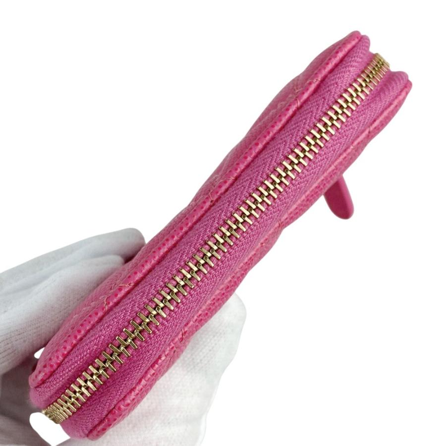 ■美品■　シャネル コインケース 小銭入れ ココマーク マトラッセ キャビア SS ピンク 【24522】1 |  | 04