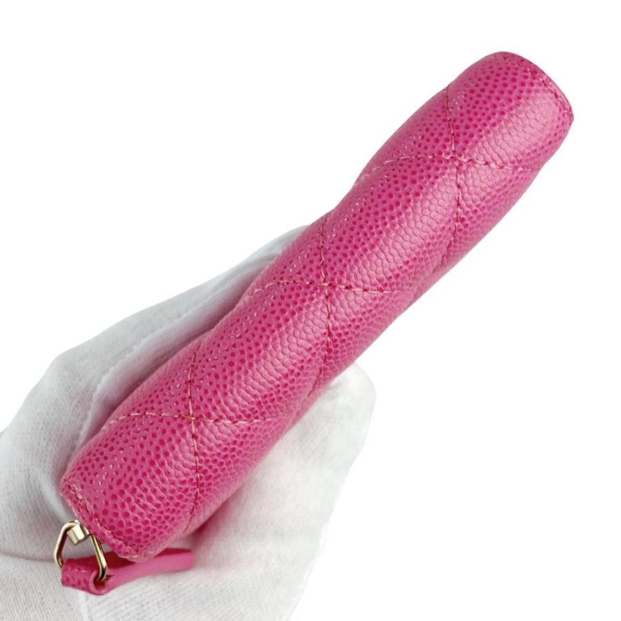 ■美品■　シャネル コインケース 小銭入れ ココマーク マトラッセ キャビア SS ピンク 【24522】1 |  | 05