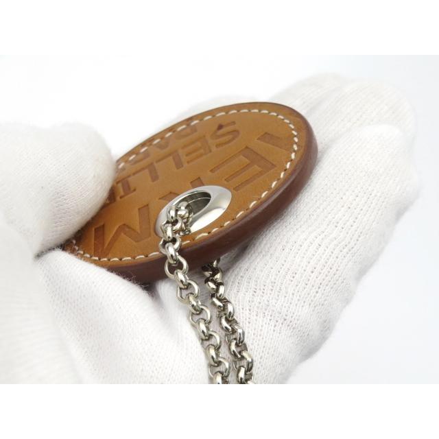 ◇お値打ち品◇ □美品□87cm□ エルメス ロゴ レザー チャーム ロング  