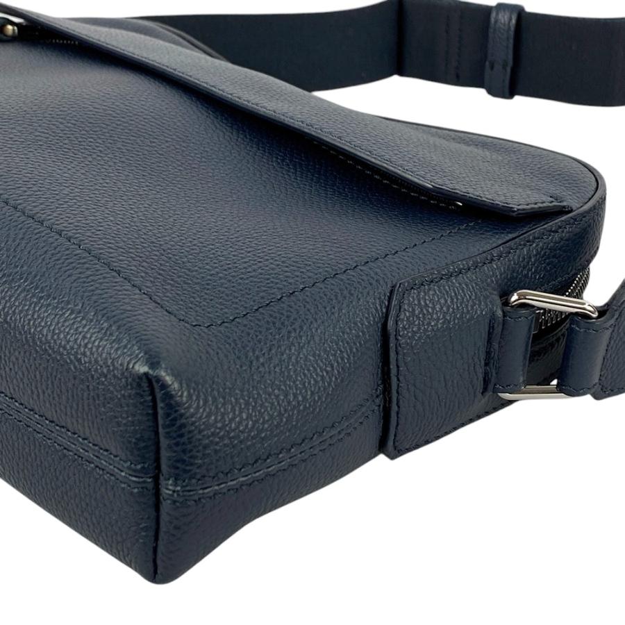 ■美品■　ダンヒル ショルダー バッグ カバン 肩掛け レザー ネイビー シルバー 【257346】◇ □美品□ ダンヒル ショルダー バッグ カバン 肩掛け レザー ネイビー