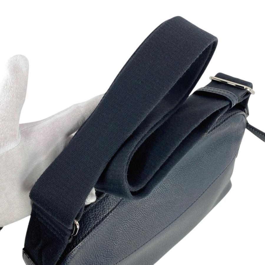 ■美品■　ダンヒル ショルダー バッグ カバン 肩掛け レザー ネイビー シルバー 【257346】◇ □美品□ ダンヒル ショルダー バッグ カバン 肩掛け レザー ネイビー