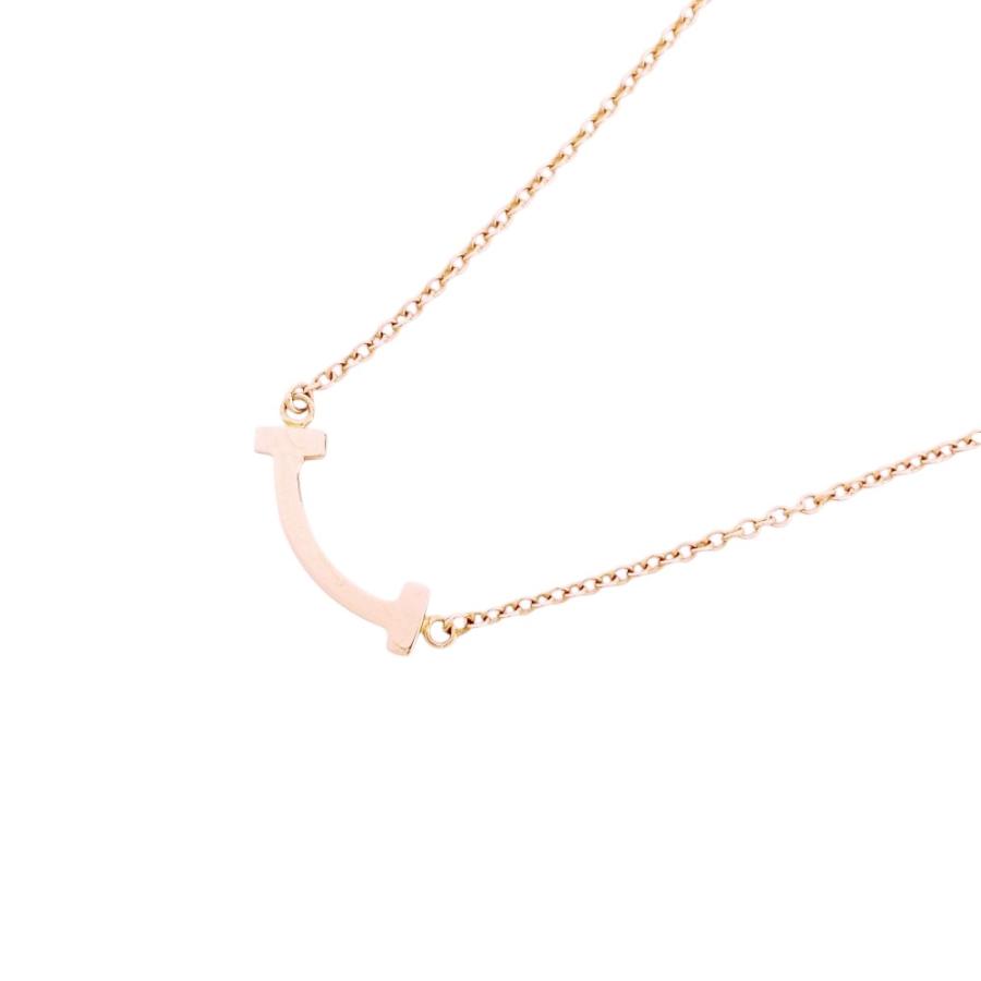 □美品□ ティファニー Tスマイル ミニマイクロ ネックレス  