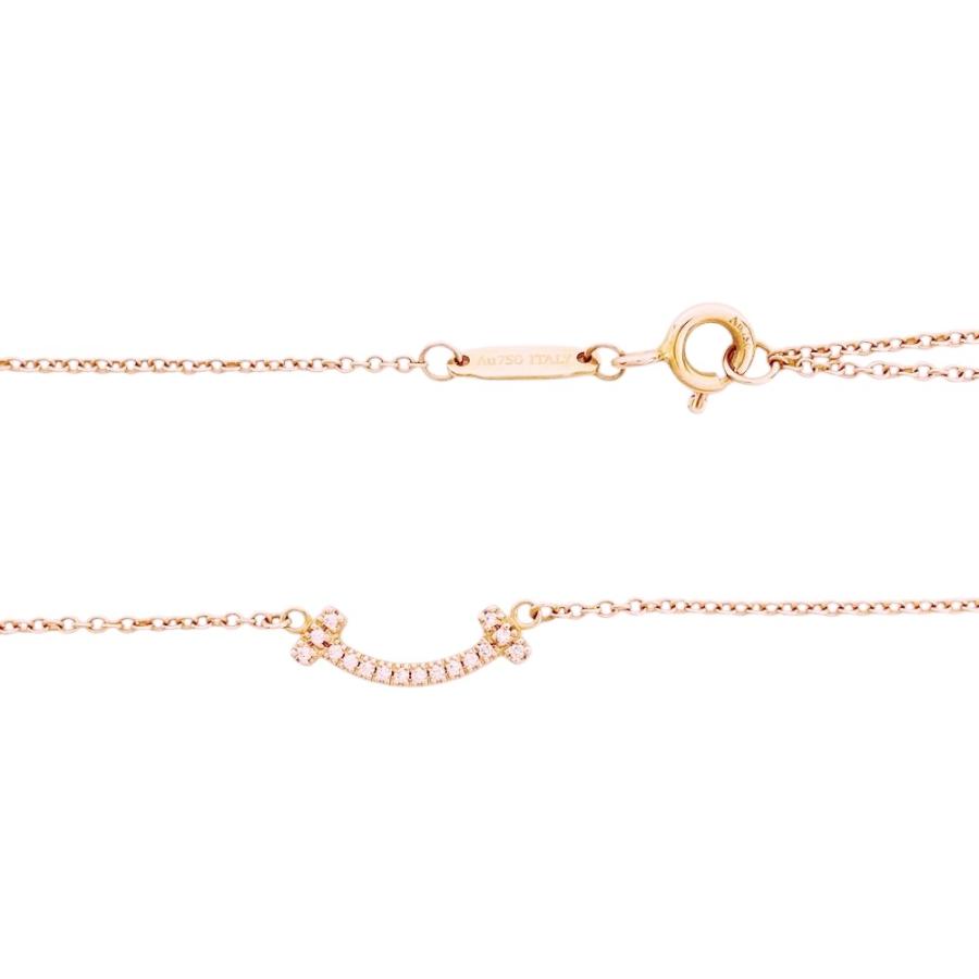 □美品□ ティファニー Tスマイル ミニマイクロ ネックレス  