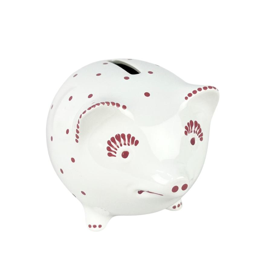 ティファニー ■美品■ ピギー バンク 貯金箱 ブタ ミニ 小物 陶器 ドット柄 ホワイト ピンク 箱 【266669】12 |  | 01