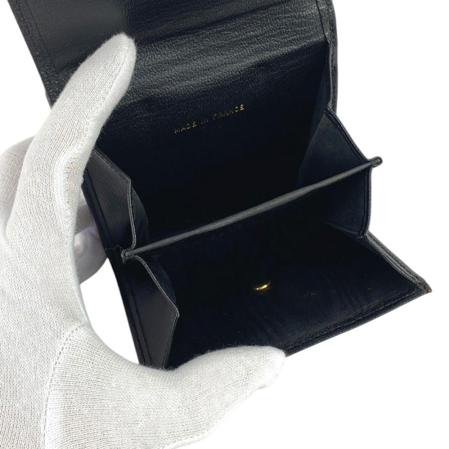 □中古□ シャネル 2つ折り財布 コンパクト ココ カーフ レザー  