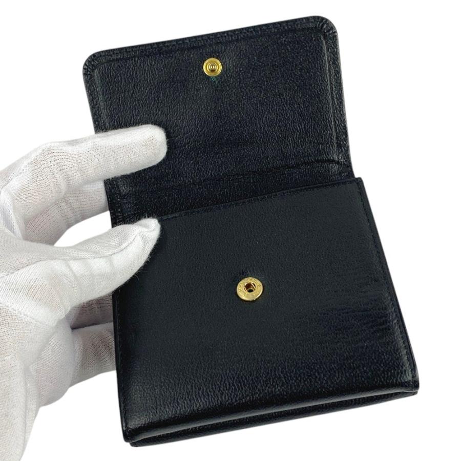 □中古□ シャネル 2つ折り財布 コンパクト ココ カーフ レザー  