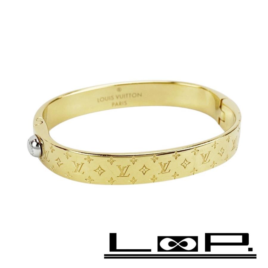 ルイヴィトン ■美品■ カフ ナノグラム バングル ブレスレット GP ゴールド M00251 #S 【26901】13 | 