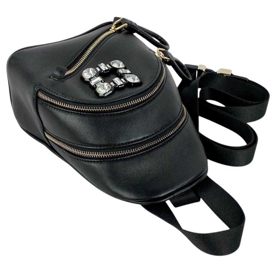 美品　ロジェヴィヴィエ　ウォーキーヴィヴ　バックパック　ボディバッグ　黒 Roger Vivier⁄ロジェ ヴィヴィエ通販 | ベル ヴィヴィエ レザー □新同