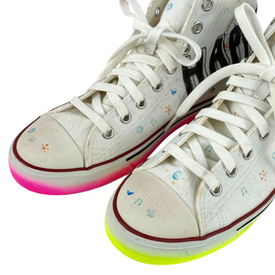 ■美品■　ヴェトモン スニーカー シューズ 靴  メンズ キャンバス ホワイト マルチカラー 25.3cm 【279263】□ |  | 08