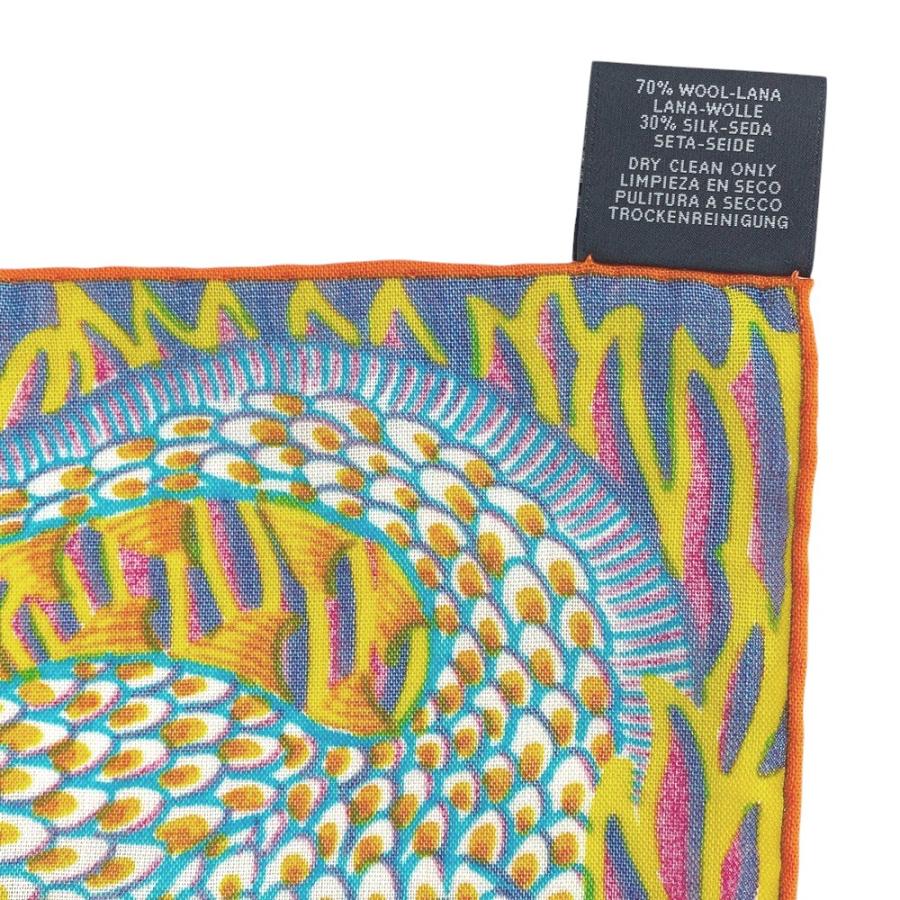 ■未使用■　エルメス カレ100 スカーフ JAN BAJTLIK 怪獣 動物 アニマル ウール シルク オレンジ 【279508】3 |  | 05