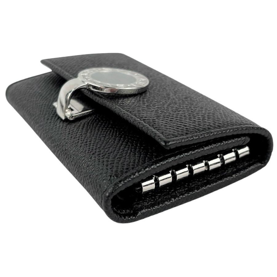 □未使用□ ブルガリ 6連 キーケース 鍵 レザー ブラック 30422