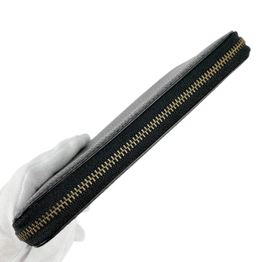 ■新同■　コーチ レキシー 恐竜 2つ折り コンパクト ジップ 長財布 財布 ラメ レザー ブラック 【285356】3 □新同□ コーチ レキシー 恐竜 2つ折り コンパクト ジップ 長財布