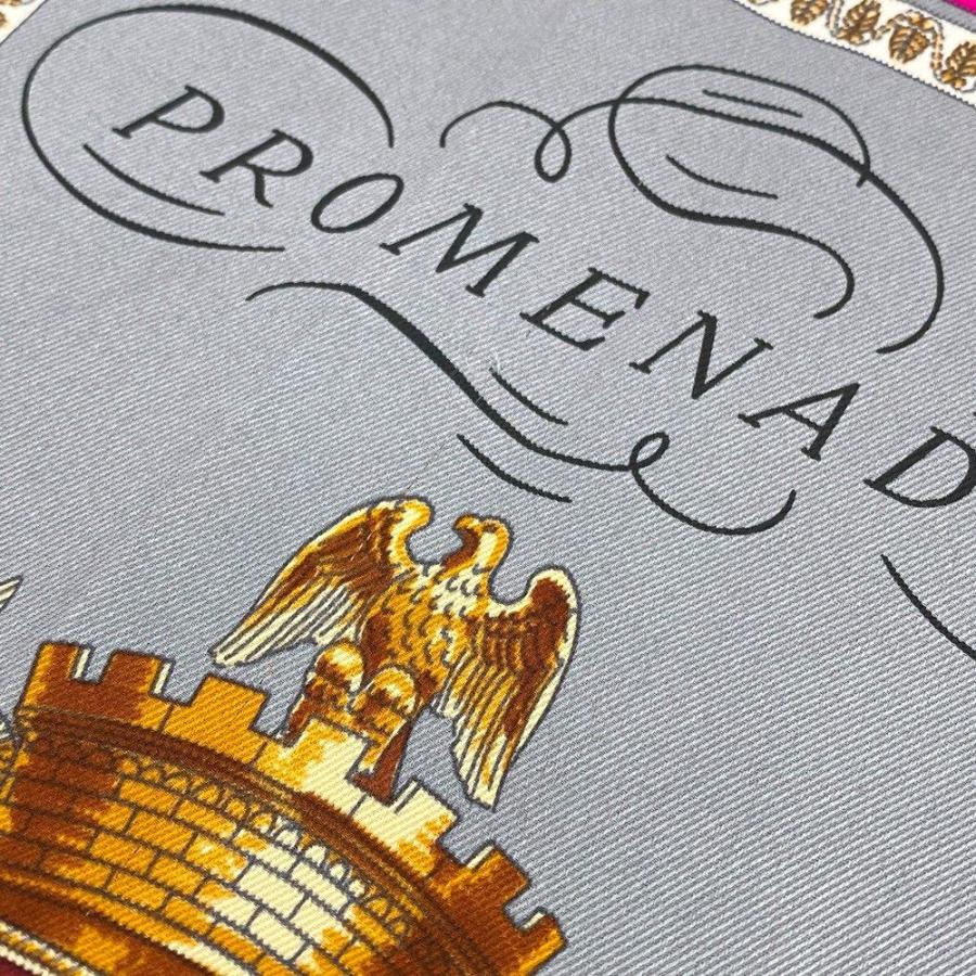 ■美品■　エルメス カレ 70 スカーフ PROMENADES DE PARIS ピンク レッド シルク 【287756】1 |  | 06