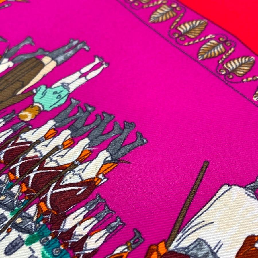 ■美品■　エルメス カレ 70 スカーフ PROMENADES DE PARIS ピンク レッド シルク 【287756】1 |  | 07