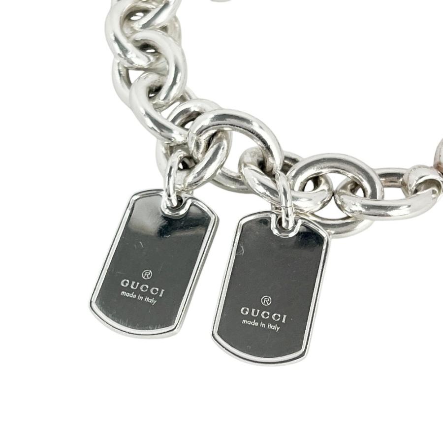 ■美品■　グッチ ブレスレット ドッグタグ プレート チェーン ロゴ SV925 シルバー #17 箱 【289774】7 |  | 05