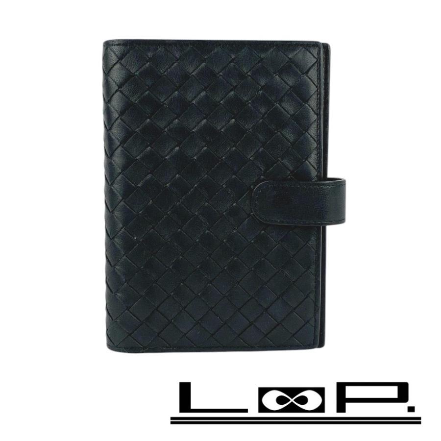 SALE!!!!■美品■　ボッテガヴェネタ 手帳カバー 6穴 イントレチャート レザー ブラック Z00901 【291579】8 | 