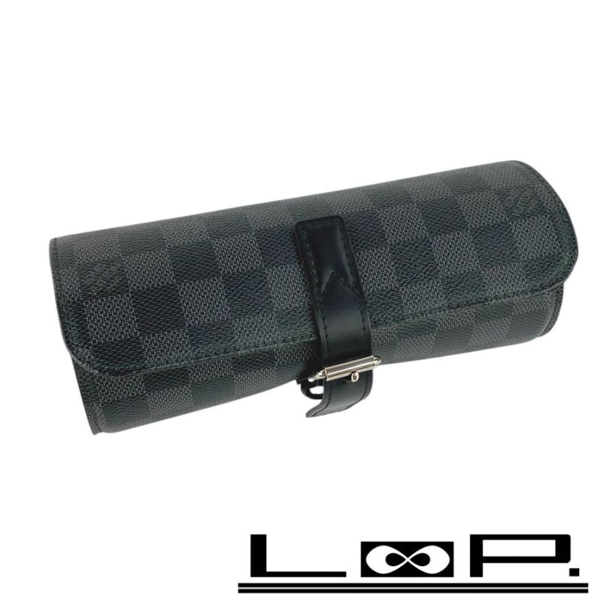 ■新同■　ルイヴィトン エテュイ3 モントル 時計 アクセサリー ケース ダミエ グラフィット N41137 【292491】1 | 