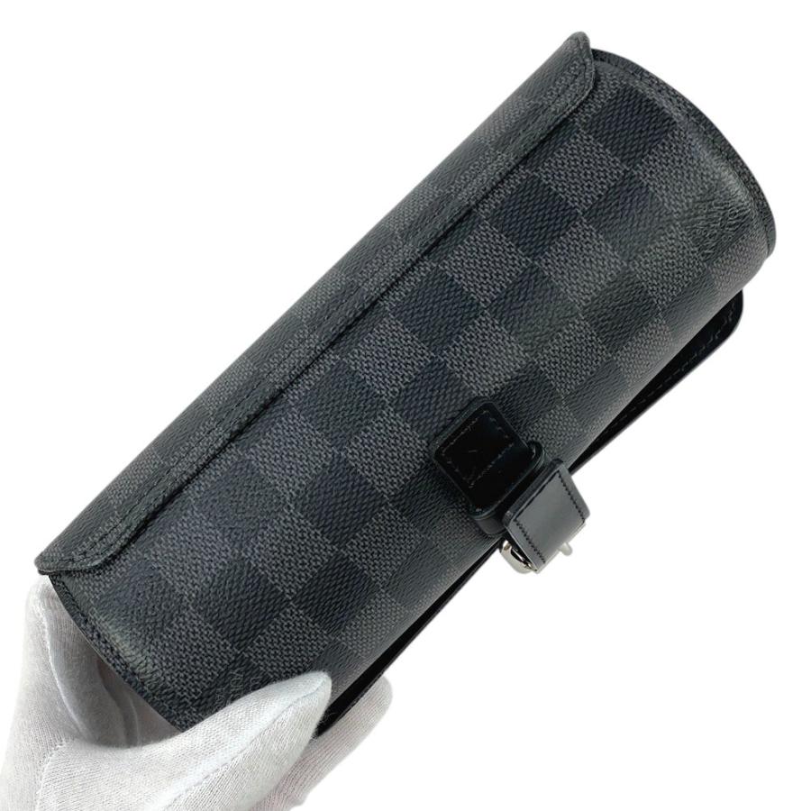 ■新同■　ルイヴィトン エテュイ3 モントル 時計 アクセサリー ケース ダミエ グラフィット N41137 【292491】1 |  | 09