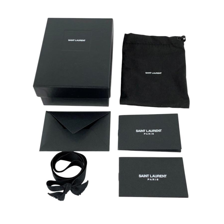 ■美品■　イブサンローラン オリガミ タイニー ウォレット ３つ折り 財布 レザー ホワイト アイボリー 箱 【292569】5 □美品□ イブサンローラン オリガミ タイニー ウォレット 3つ折り