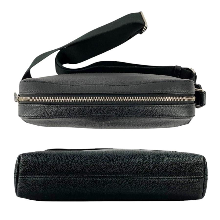 □美品□ ダンヒル ショルダー バッグ カバン 肩掛け レザー ブラック  