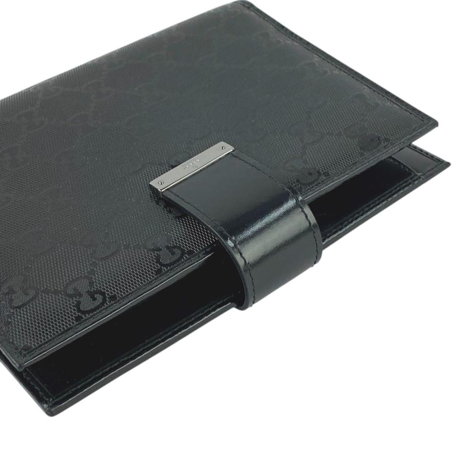 ◆SALE◆　■新同■　グッチ インプリメ GG 手帳カバー メモ  6穴 レザー ブラック 115241 箱 【295089】8 |  | 03