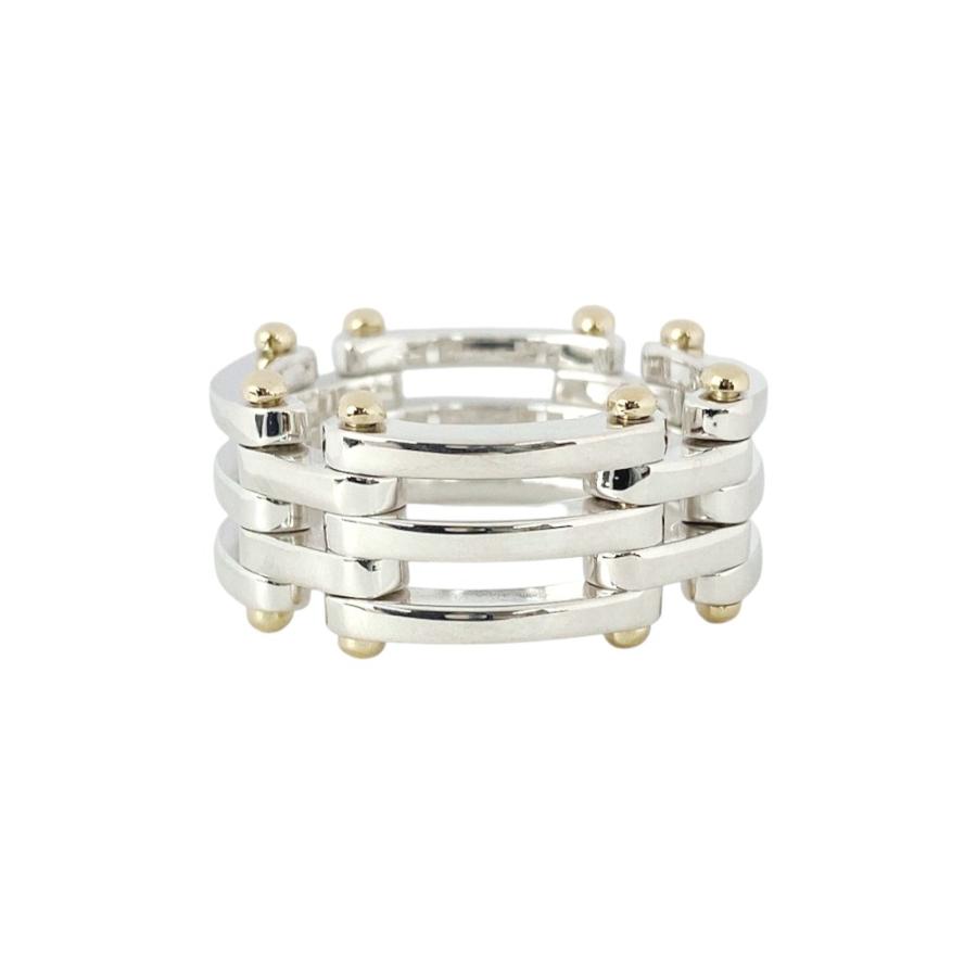 ご*ん様 ティファニー ゲート リング 925 750 コンビ 指輪 21.5号