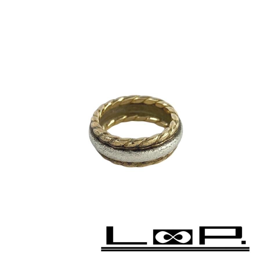 □中古□ヴィンテージ□ エルメス コンビ リング 指輪 アクセサリー