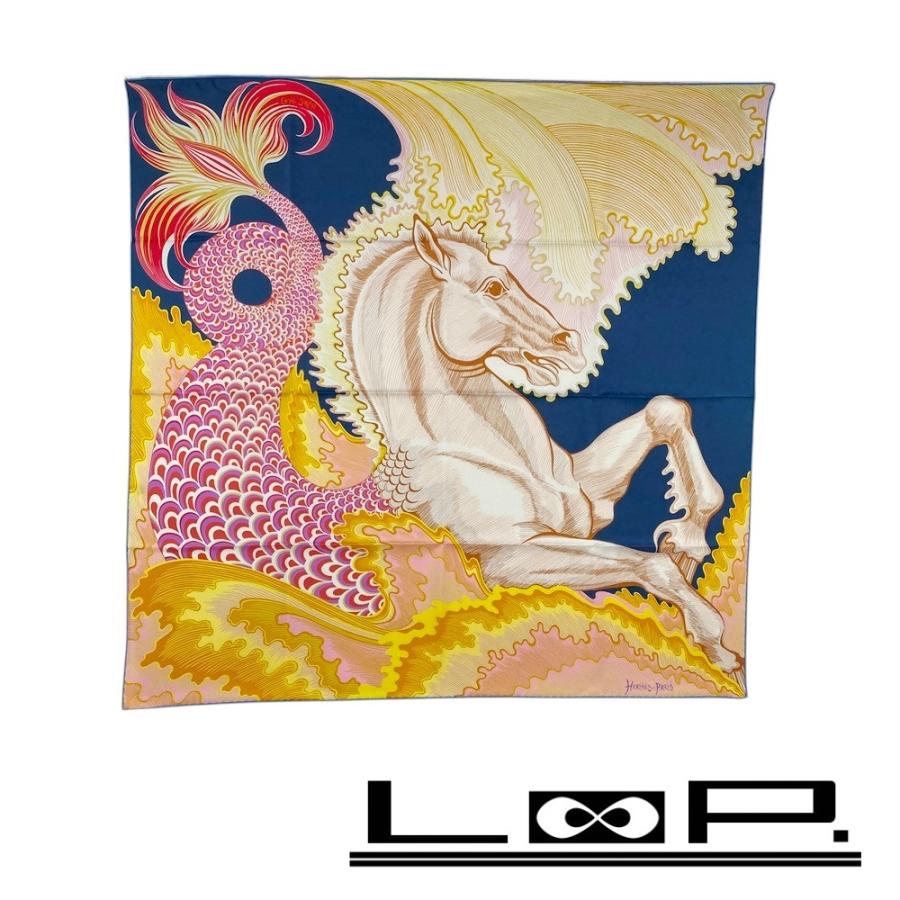 エルメス カレ90 スカーフ CHEVAL SIRENE リバーシブル 馬 □未使用□ エルメス カレ90 スカーフ CHEVAL SIRENE シュバル
