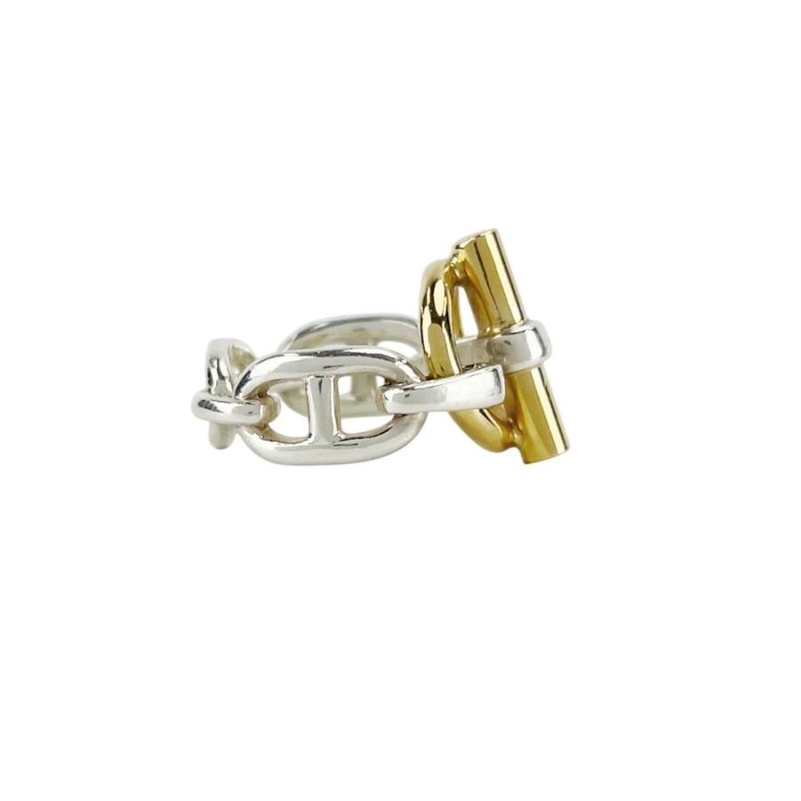 エルメス ■美品■ シェーヌダンクル コンビ リング 指輪 アクセサリー SV925 K18 シルバー ゴールド #51【29858】9 |  | 02