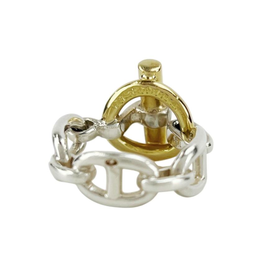 エルメス ■美品■ シェーヌダンクル コンビ リング 指輪 アクセサリー SV925 K18 シルバー ゴールド #51【29858】9 |  | 05