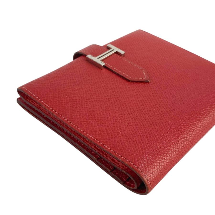 ■中古■　エルメス ベアン コンパクト 2つ折り 財布 クシュベル ルージュヴィフ □C刻 【300608】1 |  | 02