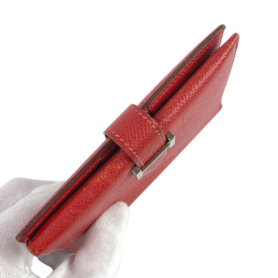■中古■　エルメス ベアン コンパクト 2つ折り 財布 クシュベル ルージュヴィフ □C刻 【300608】1 |  | 04
