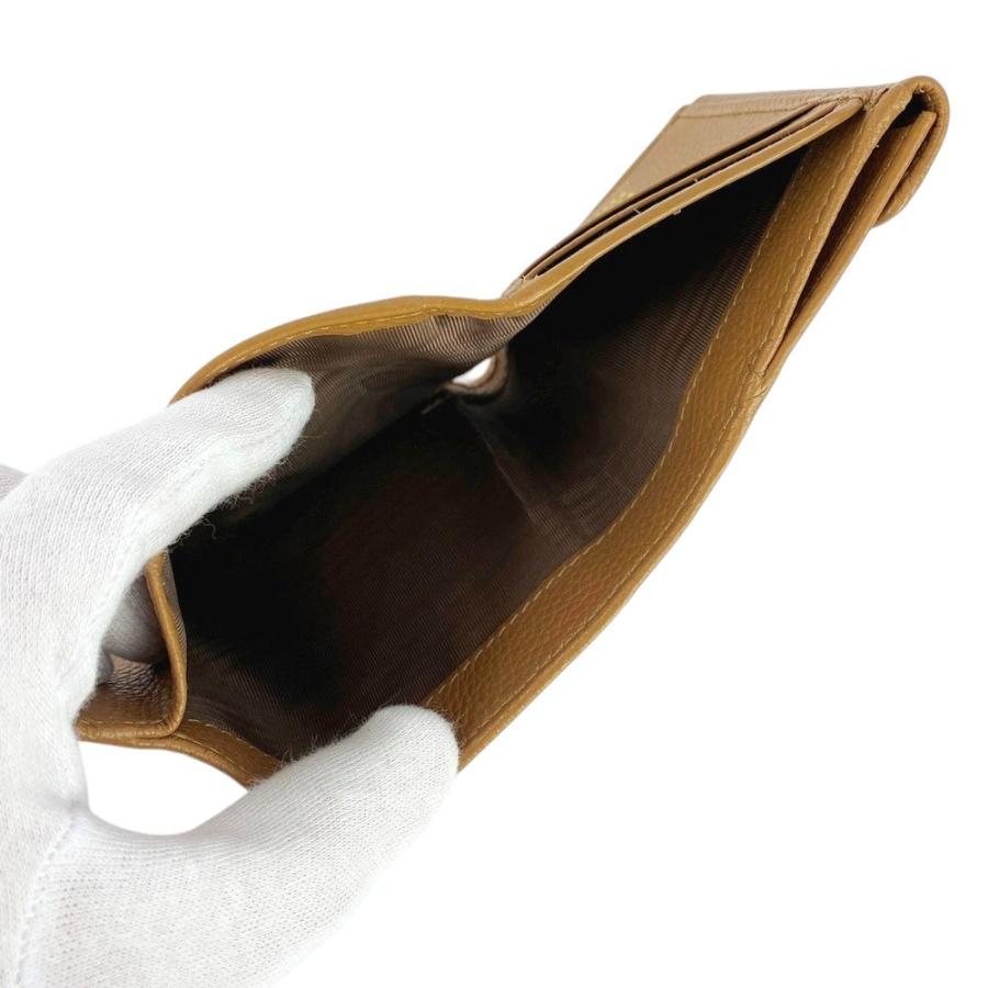 ■美品■　ミュウミュウ 三つ折り 財布 コンパクト レザー ブラウン 箱 【301919】6 □美品□ ミュウミュウ 三つ折り 財布 コンパクト レザー ブラウン 箱