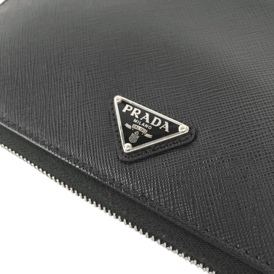 □中古□現行□ プラダ トライアングル ドキュメントケース 長財布
