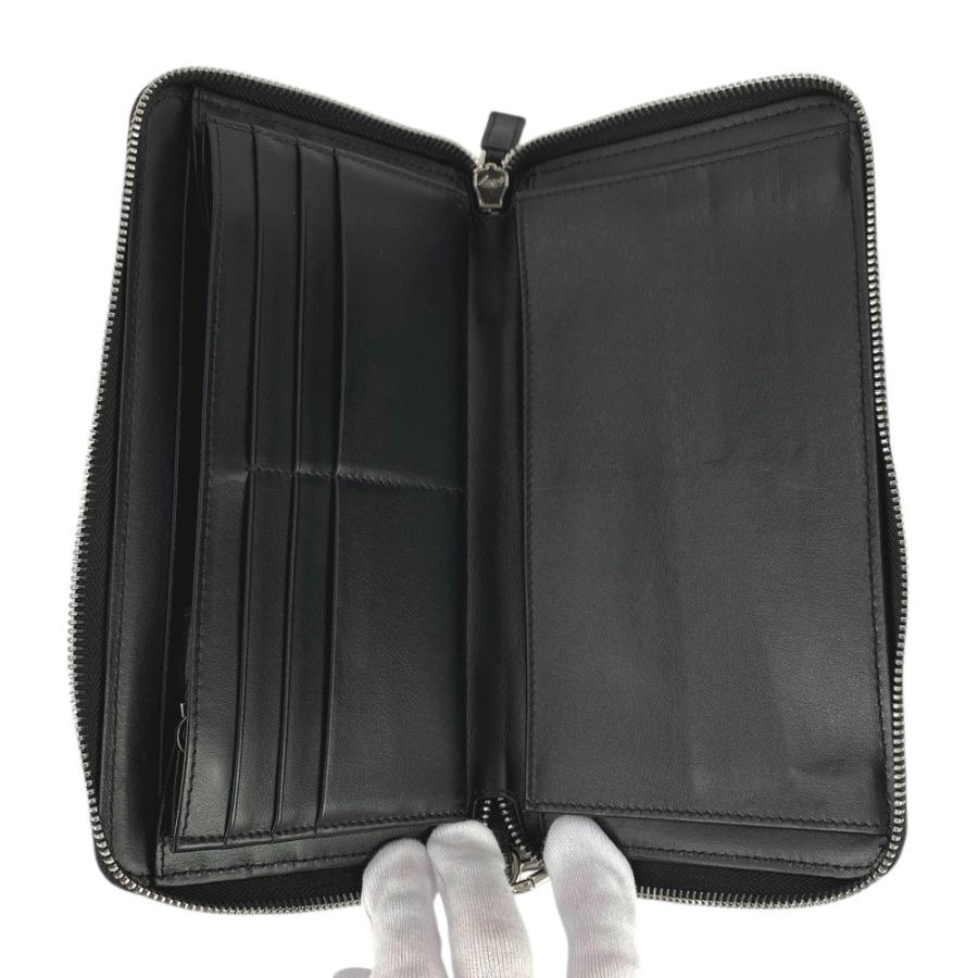 ■中古■現行■　プラダ トライアングル ドキュメントケース 長財布 サフィアーノ ブラック NERO ZML051 箱 【303258】4 □中古□現行□ プラダ トライアングル ドキュメントケース 長財布