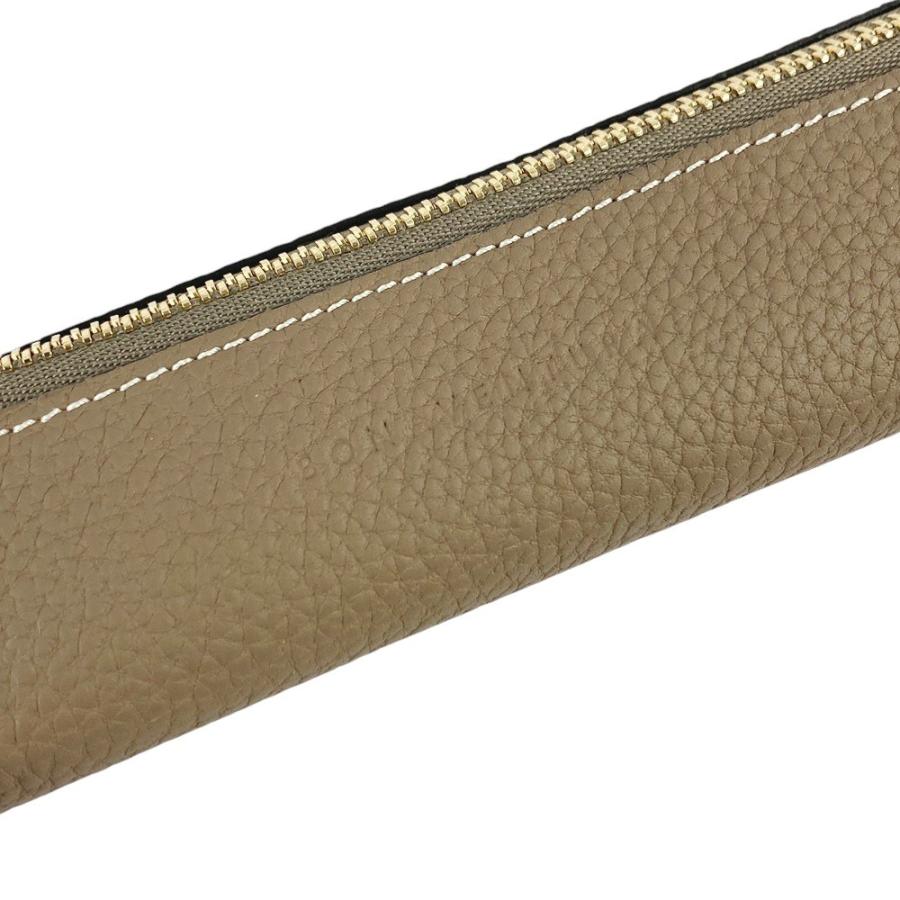 □未使用□ ボナベンチュラ ペンケース 筆箱 文房具 レザー グレージュ