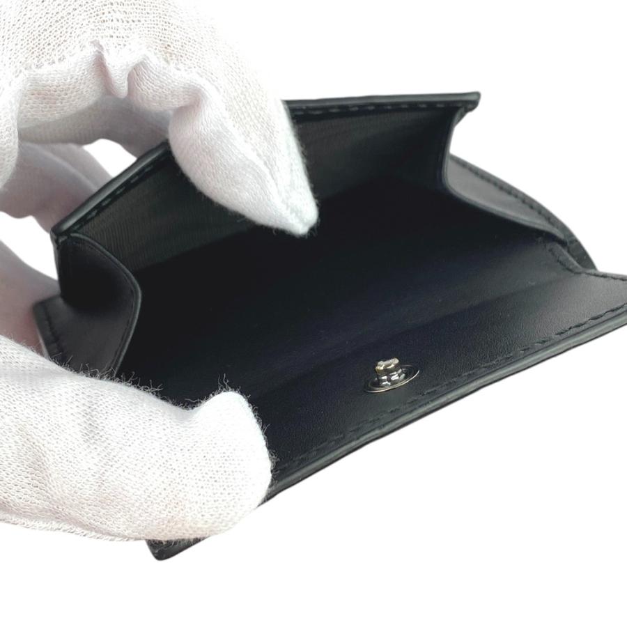 ■新同■　グッチ 三つ折り 財布 グッチシマ ブラック 547070 箱 【306006】8 □新同□ グッチ 三つ折り 財布 グッチシマ ブラック 547070 箱