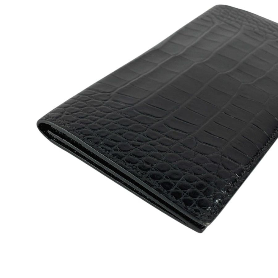 ■中古■　エルメス MC2 フレミング 長財布 アリゲーター クロコ ブラック U刻 【307997】1 □中古□ エルメス MC2 フレミング 長財布 アリゲーター クロコ