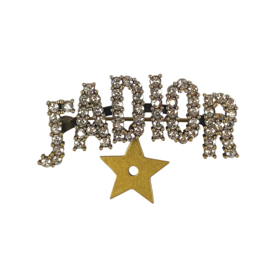 ■新同■　ディオール ジャディオール ブローチ ラインストーン ゴールド  GP【308970】8 |  | 05