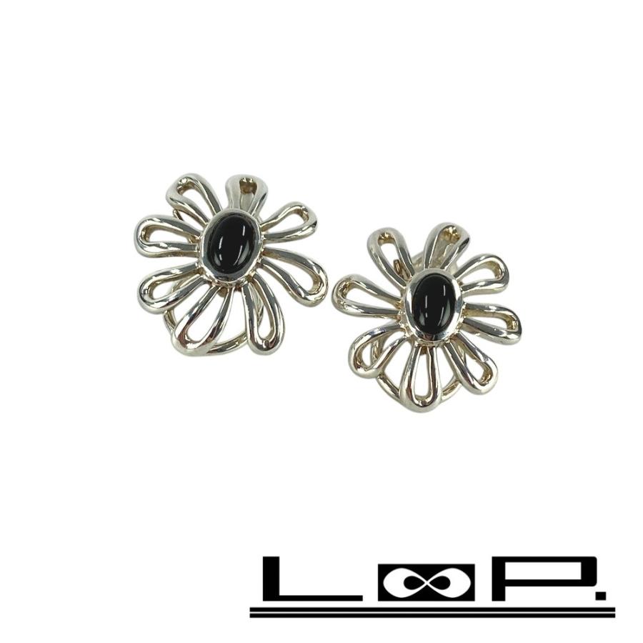 ■美品■　ティファニー パロマピカソ デイジー イヤリング シルバー SV925 オニキス 箱 【309229】8 | 