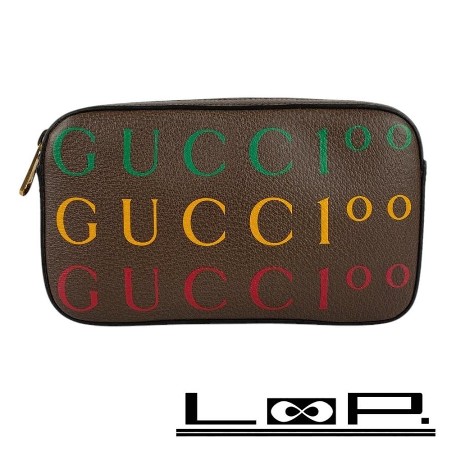 ◆SALE◆　■新同■100周年■　グッチ ベルト ボディ バッグ レザーブラウン 【310041】1 | 