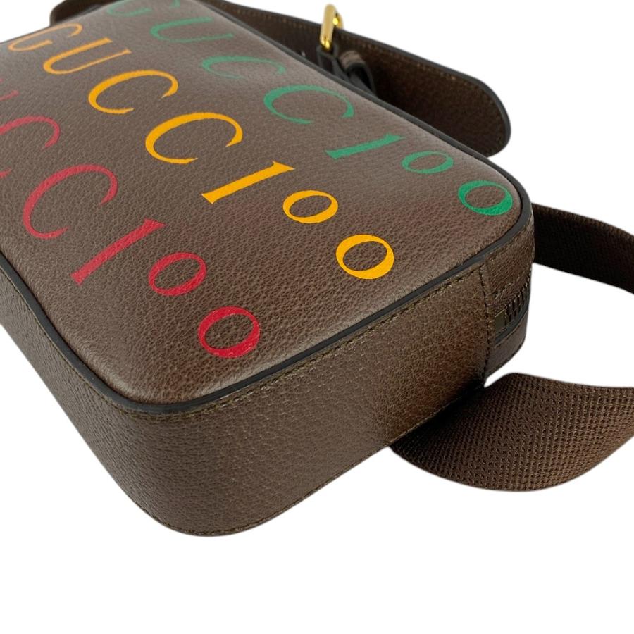 ◆SALE◆　■新同■100周年■　グッチ ベルト ボディ バッグ レザーブラウン 【310041】1 |  | 03